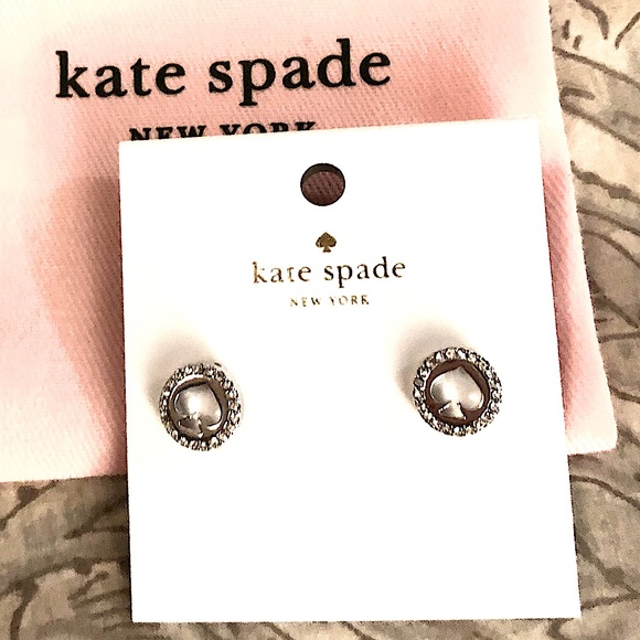 Kate Spade ♠️ Earrings Silver Tone - Picture 1 of 3